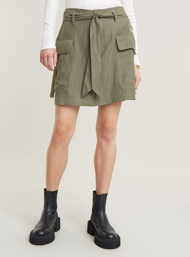 Cargo Belted Skirt
